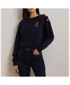 【ラルフローレン/RALPH LAUREN】のボタントリム フレンチ テリー スウェットシャツ 410ネイビー|ID: prp329100004595381 ipo3291000000032652406