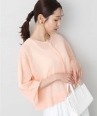 【エムケイ ミッシェルクラン/MK MICHEL KLEIN】のショート丈シアーニットカーディガン/接触冷感/洗える サーモンオレンジ|ID: prp329100004595416 ipo3291000000032724058