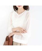 【エムケイ ミッシェルクラン/MK MICHEL KLEIN】のショート丈シアーニットカーディガン/接触冷感/洗える ホワイト|ID: prp329100004595416 ipo3291000000032724059