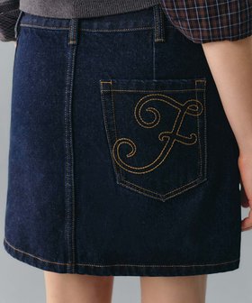 【チュクラ/chuclla】のロゴステッチ デニムスカート FD24B037 Fano Studios 人気、トレンドファッション・服の通販 founy(ファニー) ファッション Fashion レディースファッション Ladies' Fashion Online スカート Skirt デニムスカート Denim Skirts コンパクト Compact スタイリッシュ Stylish デニム Denim トレンド Trend フロント Front ポケット Pocket ミニスカート Mini Skirt |ID:prp329100004595419