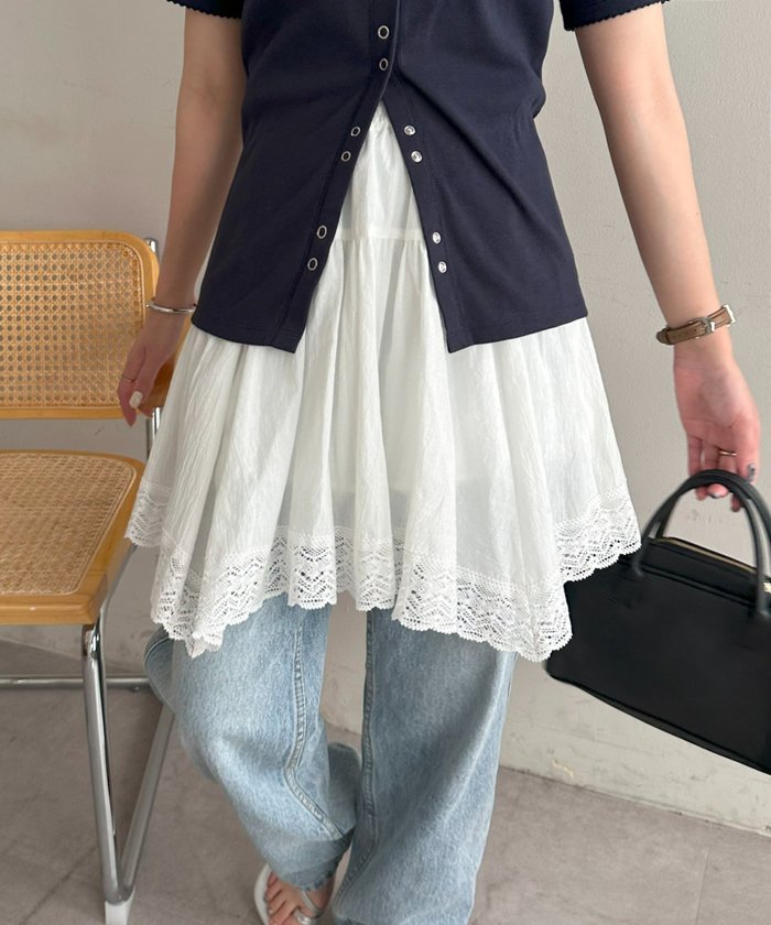 【ディスコート/Discoat】のレースアシメミニスカート インテリア・キッズ・メンズ・レディースファッション・服の通販 founy(ファニー) https://founy.com/ ファッション Fashion レディースファッション Ladies' Fashion Online スカート Skirt ミニスカート Mini Skirts シンプル Simple トレンド Trend レース Race エレガント 上品 Elegant |ID: prp329100004595451 ipo3291000000032653101