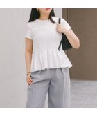 【ビームス ウイメン/BEAMS】のシャーリング キリカエ Tシャツ WHITE|ID: prp329100004595477 ipo3291000000032653335