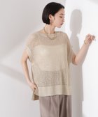 【ナノ ユニバース/nano universe】のラメメッシュノースリーブニット (セットアップ可) ベージュ|ID:prp329100004595511