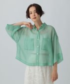 【レプシィム ローリーズファーム/LEPSIM LOWRYS FARM】のショートシアー5分袖シャツ 人気、トレンドファッション・服の通販 founy(ファニー) ファッション Fashion レディースファッション Ladies' Fashion Online トップス・カットソー Tops/Tshirt シャツ/ブラウス Shirts/Blouses おすすめ Recommend キャミワンピース Cami Dress ショート Short シンプル Simple スリーブ Sleeve ワイド Wide thumbnail ブルーグリーン72|ID: prp329100004595547 ipo3291000000032654059