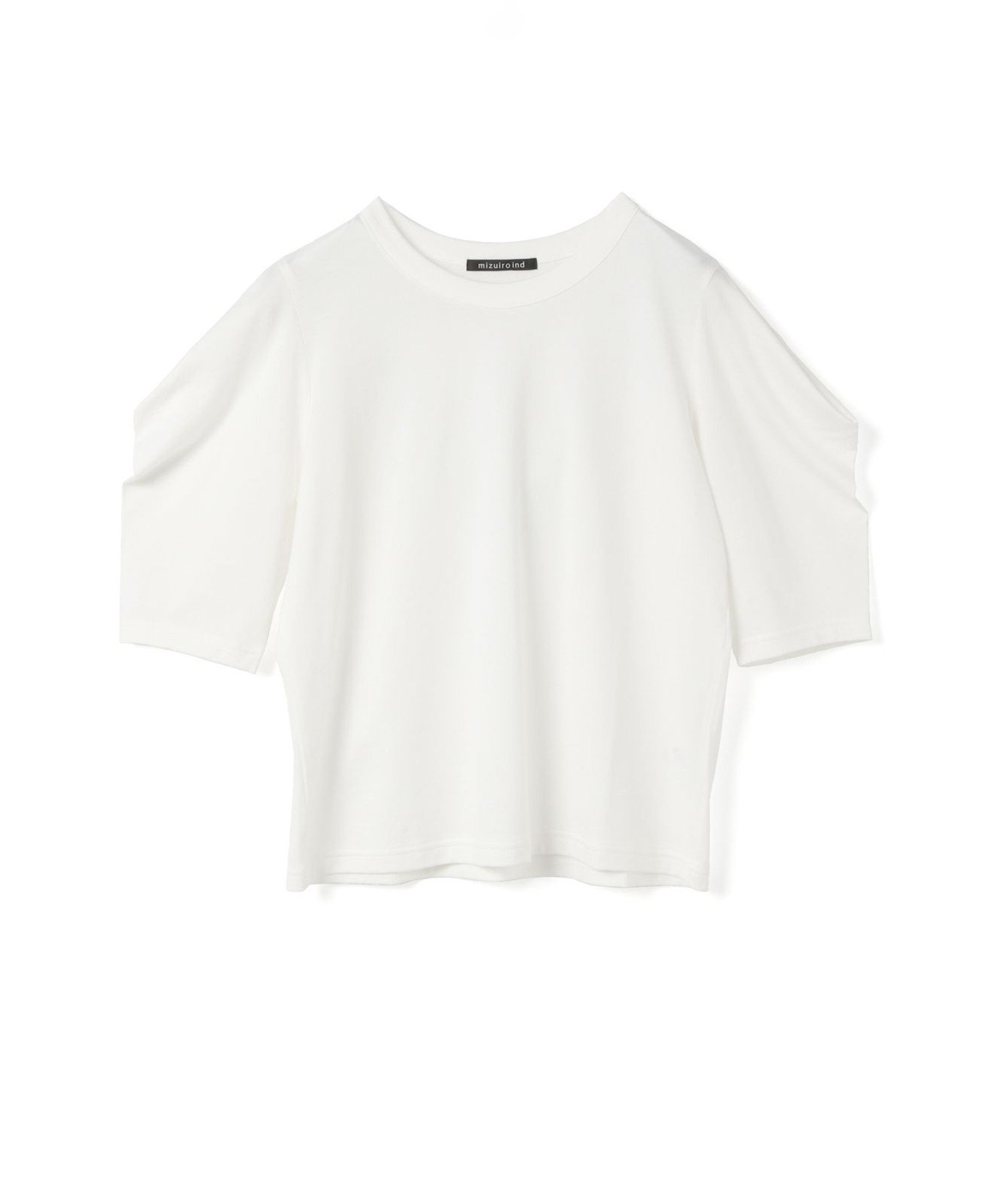 【マーコート/MARcourt】のmizuiro ind ドレープスリーブT インテリア・キッズ・メンズ・レディースファッション・服の通販 founy(ファニー) 　ファッション　Fashion　レディースファッション　Fashion for Women　なめらか　Smooth, Silky Texture　カットソー　Cut and Sewn Top　シルク　Silk, 100% Silk　シンプル　Simple, Minimal　ドレープ　Drape, Draping Fabric　ポケット　Pocket, Pocket Detail　無地　Plain, Solid Color　オフホワイト|ID: prp329100004595558 ipo3291000000032654202
