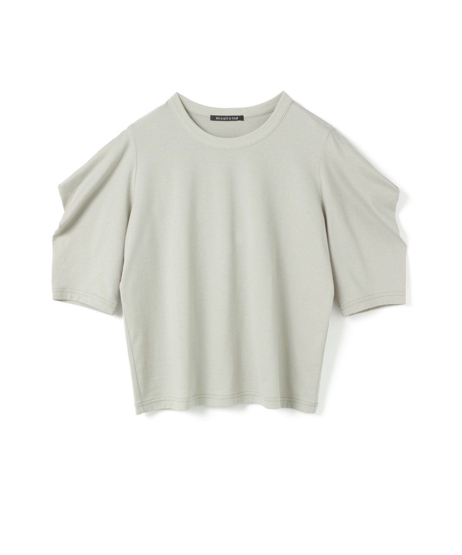 【マーコート/MARcourt】のmizuiro ind ドレープスリーブT インテリア・キッズ・メンズ・レディースファッション・服の通販 founy(ファニー) 　ファッション　Fashion　レディースファッション　Fashion for Women　なめらか　Smooth, Silky Texture　カットソー　Cut and Sewn Top　シルク　Silk, 100% Silk　シンプル　Simple, Minimal　ドレープ　Drape, Draping Fabric　ポケット　Pocket, Pocket Detail　無地　Plain, Solid Color　ライトグレー|ID: prp329100004595558 ipo3291000000032654205