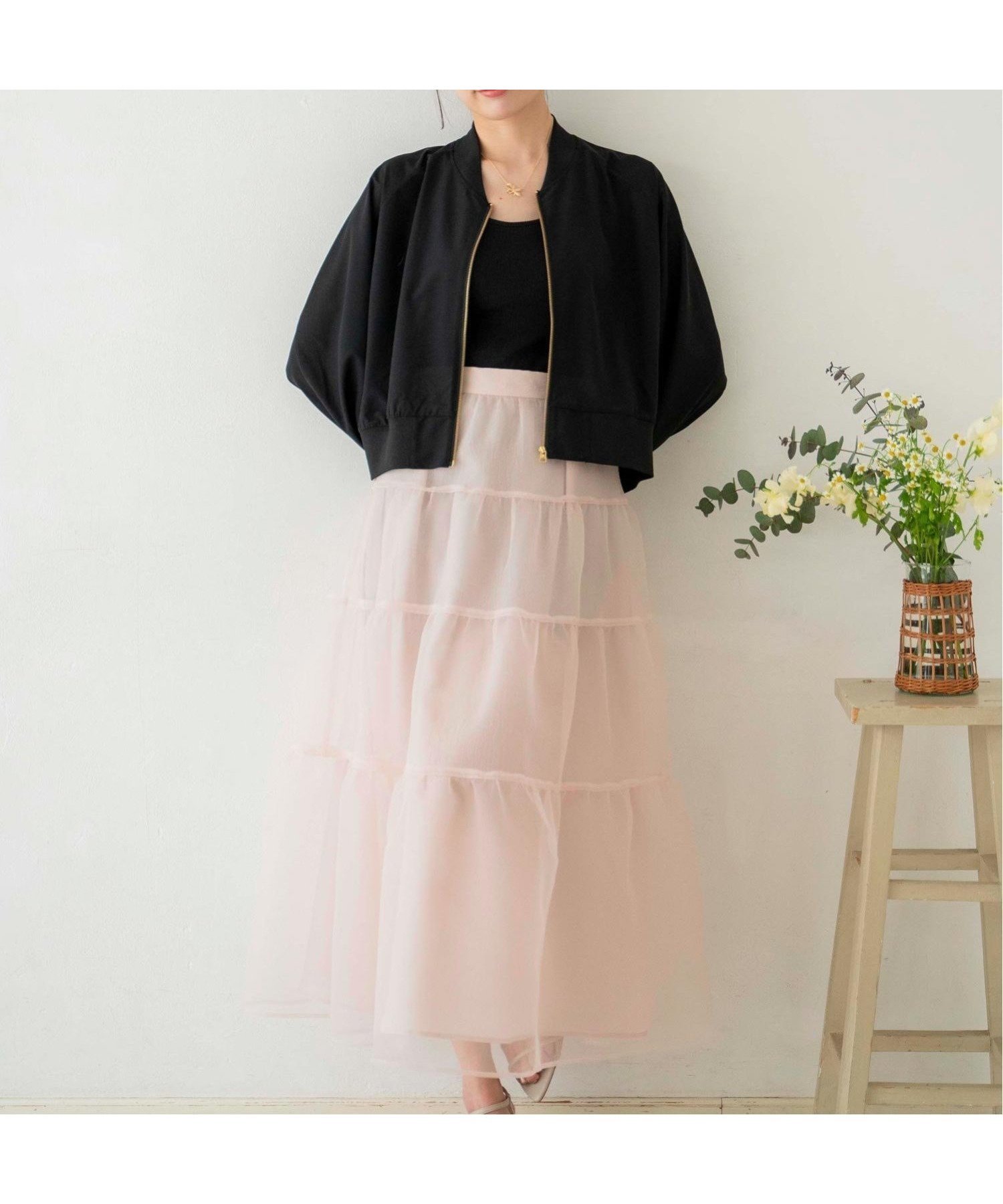 【ノエラ/Noela】のオーガンジーティアードスカート インテリア・キッズ・メンズ・レディースファッション・服の通販 founy(ファニー) 　ファッション　Fashion　レディースファッション　Ladies' Fashion Online　スカート　Skirt　ティアードスカート　Tiered Skirts　チュール　Tulle　ティアードスカート　Tiered Skirt　ポケット　Pocket　コーラル|ID: prp329100004595571 ipo3291000000032654327
