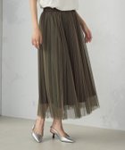 【コムサイズム/COMME CA ISM】のチュールプリーツスカート カーキ|ID: prp329100004595574 ipo3291000000032654372