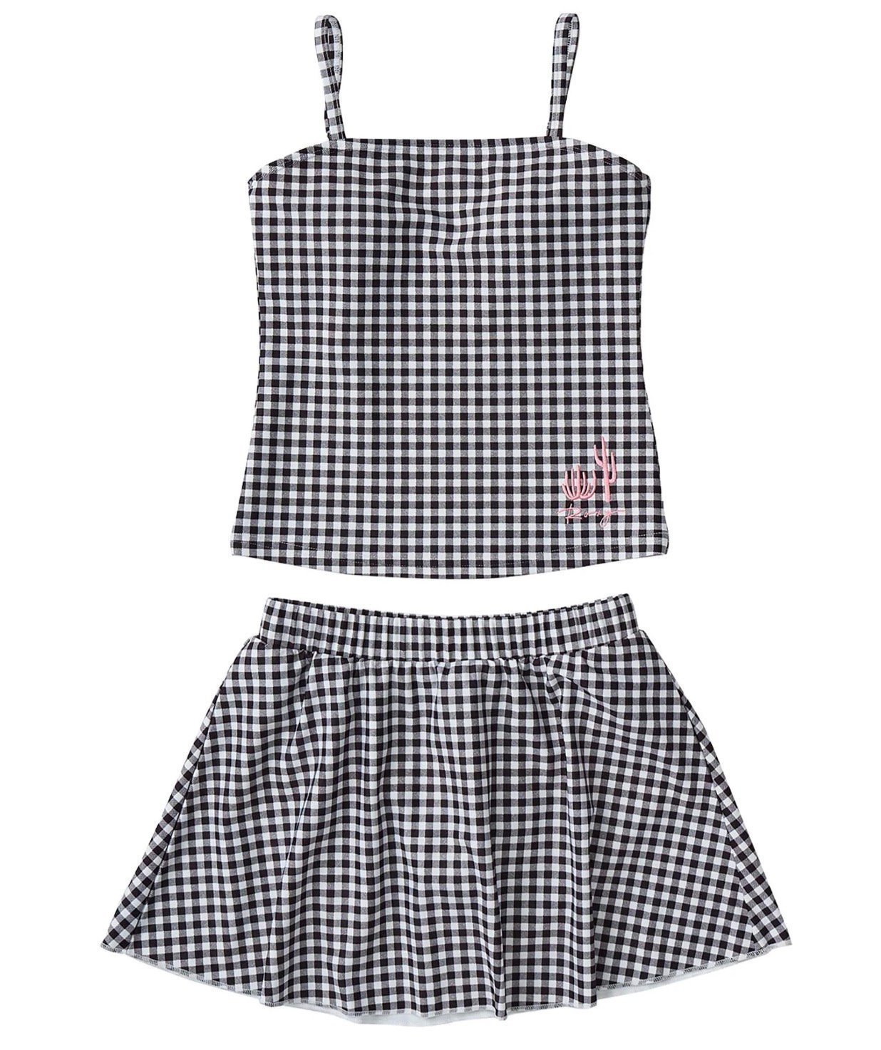 【ロキシー/ROXY / KIDS】のMINI PICNIC GINGHAM インテリア・キッズ・メンズ・レディースファッション・服の通販 founy(ファニー) 　ファッション　Fashion　キッズファッション　Fashion for Kids　キャミソール　Camisole, Spaghetti Strap Top　ギンガム　Gingham, Gingham Fabric　ショーツ　Shorts, Short Pants　スイムウエア　Swimwear, Bathing Suit　チェック　Check, Plaid, Tartan　プリント　Print, Printed Pattern　ボトム　Bottoms, Lower Wear　ラップ　Wrap, Wrap Design　BLK|ID: prp329100004595578 ipo3291000000032761635