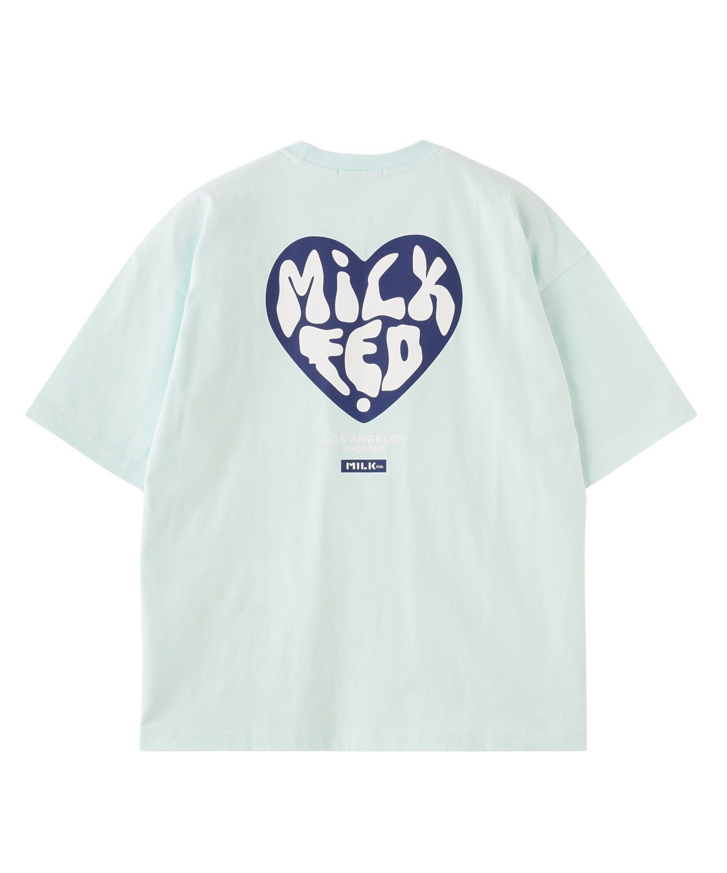 【ミルクフェド/MILKFED.】のMILKFED./HEART LOGO WIDE S/S TEE インテリア・キッズ・メンズ・レディースファッション・服の通販 founy(ファニー) 　ファッション　Fashion　レディースファッション　Ladies' Fashion Online　おすすめ　Recommend　半袖　Short Sleeve　夏　Summer　S/S・春夏　Ss・Spring/Summer　LtGREEN|ID: prp329100004595588 ipo3291000000032654502