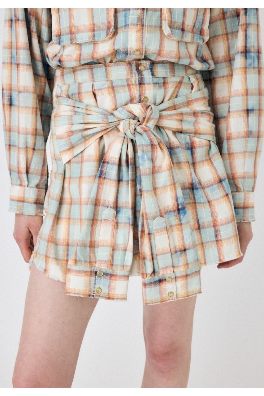 【マウジー/moussy】の【セットアップ可能】BLEACH CHECK スカート インテリア・キッズ・メンズ・レディースファッション・服の通販 founy(ファニー) 　ファッション　Fashion　レディースファッション　Ladies' Fashion Online　セットアップ　Setup　スカート　Skirt　おすすめ　Recommend　セットアップ　Set Up　チェック　Check　ブリーチ　Bleach　人気　Popularity　再入荷　Restock/Back In Stock/Re Arrival　柄ORG5|ID: prp329100004595600 ipo3291000000032654657