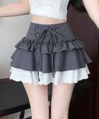 【アイモハ/aimoha】の【HOOK】for girls レース切替フリルティアードミニスカート 人気、トレンドファッション・服の通販 founy(ファニー) ファッション Fashion レディースファッション Ladies' Fashion Online スカート Skirt ミニスカート Mini Skirts おすすめ Recommend カーディガン Cardigan シューズ Shoes ショート Short トレンド Trend フェミニン Feminine フリル Frills フロント Front リボン Ribbon レース Race ロング Long エレガント 上品 Elegant 切替 Switching 厚底 Platforms thumbnail グレー|ID: prp329100004595639 ipo3291000000032655101