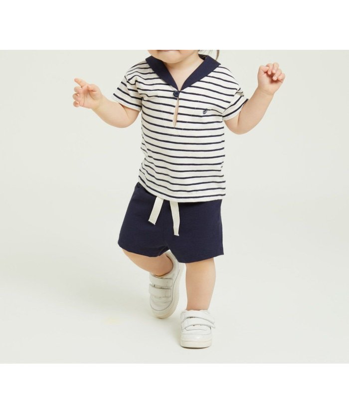 【プチバトー/PETIT BATEAU / KIDS】のセーラートップス ショートパンツセット インテリア・キッズ・メンズ・レディースファッション・服の通販 founy(ファニー) https://founy.com/ ファッション Fashion キッズファッション KIDS Children’s Clothing トップス・カットソー Tops/Tees/Kids ボトムス Bottoms/Kids ショート Short |ID: prp329100004595643 ipo3291000000032655179