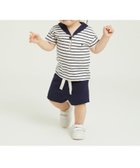 【プチバトー/PETIT BATEAU / KIDS】のセーラートップス ショートパンツセット ミルキーホワイト/ネイビー|ID: prp329100004595643 ipo3291000000032655181