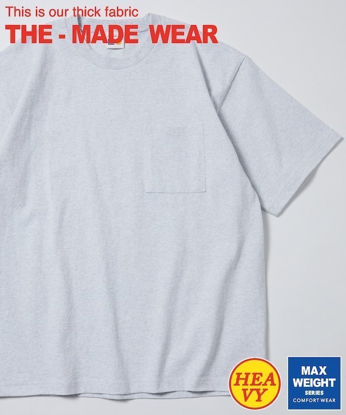 【フリークスストア/FREAK'S STORE】のHEAVY WEIGHT / ヘビーウェイト ショートスリーブクルーネック ポケットTシャツ 25SS インテリア・キッズ・メンズ・レディースファッション・服の通販 founy(ファニー) 　ファッション　Fashion　レディースファッション　Fashion for Women　トップス・カットソー　Cut & Sew Tops　シャツ・ブラウス・オフィスカジュアル　Elegant Blouses & Button-Ups　ロングTシャツ・Tシャツ　Longline T-Shirts & Tees　インナー　Innerwear　カーゴパンツ　Cargo Pants, Utility Pants　ショーツ　Shorts, Short Pants　ダメージ　Distressed, Destroyed　デニム　Denim, Jeans Material　トレンド　Trend, Trending Now　定番　Standard, Basic Item　人気　Popular, Best Seller　フィット　Fit, Slim Fit　ボトム　Bottoms, Lower Wear　ポケット　Pocket, Pocket Detail　リラックス　Relax, Relaxed Fit　レギュラー　Regular, Standard Fit　ワイド　Wide, Wide Fit　S/S・春夏　SS, Spring/Summer, Warm Season　おすすめ　Recommended / Our Picks　夏　Summer　2025年　2025　2025春夏・S/S　Spring/Summer 2025 SS25　ライトグレー|ID: prp329100004595679 ipo3291000000033624384