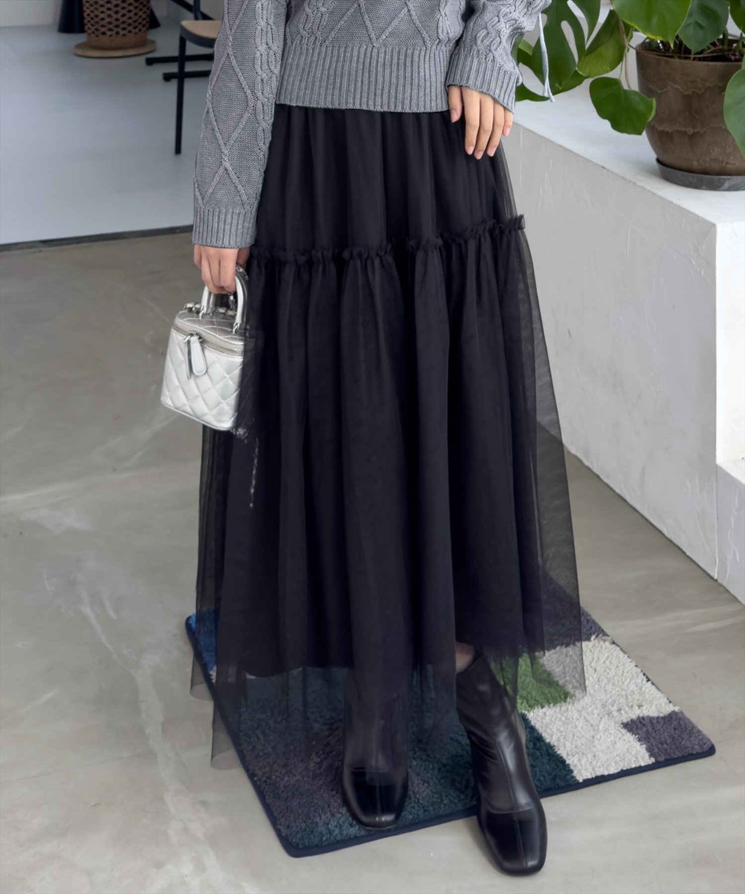 【クリア/clear】のチュールティアードスカート 人気、トレンドファッション・服の通販 founy(ファニー) 　ファッション　Fashion　レディースファッション　Ladies' Fashion Online　スカート　Skirt　ティアードスカート　Tiered Skirts　カーディガン　Cardigan　ダウン　Down　チュール　Tulle　フェミニン　Feminine　 other-1|ID: prp329100004595687 ipo3291000000032655703