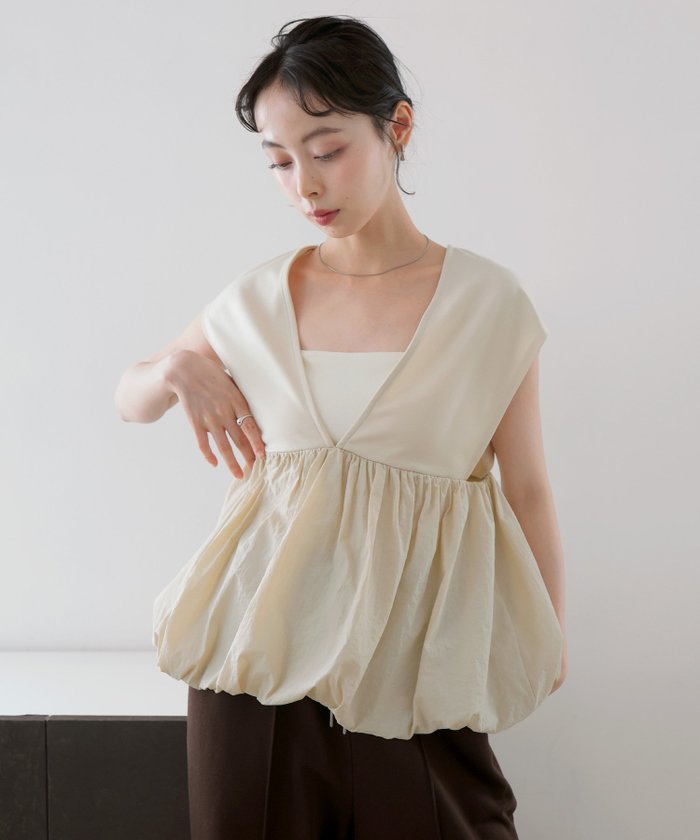 【リアン/Lian】のVネックバルーンベスト インテリア・キッズ・メンズ・レディースファッション・服の通販 founy(ファニー) https://founy.com/ ファッション Fashion レディースファッション Ladies' Fashion Online アウター Coat Outerwear トップス・カットソー Tops/Tshirt ベスト/ジレ Gilets/Vests Vネック V-Neck ベスト Vest ペプラム Peplum |ID: prp329100004595700 ipo3291000000032655798