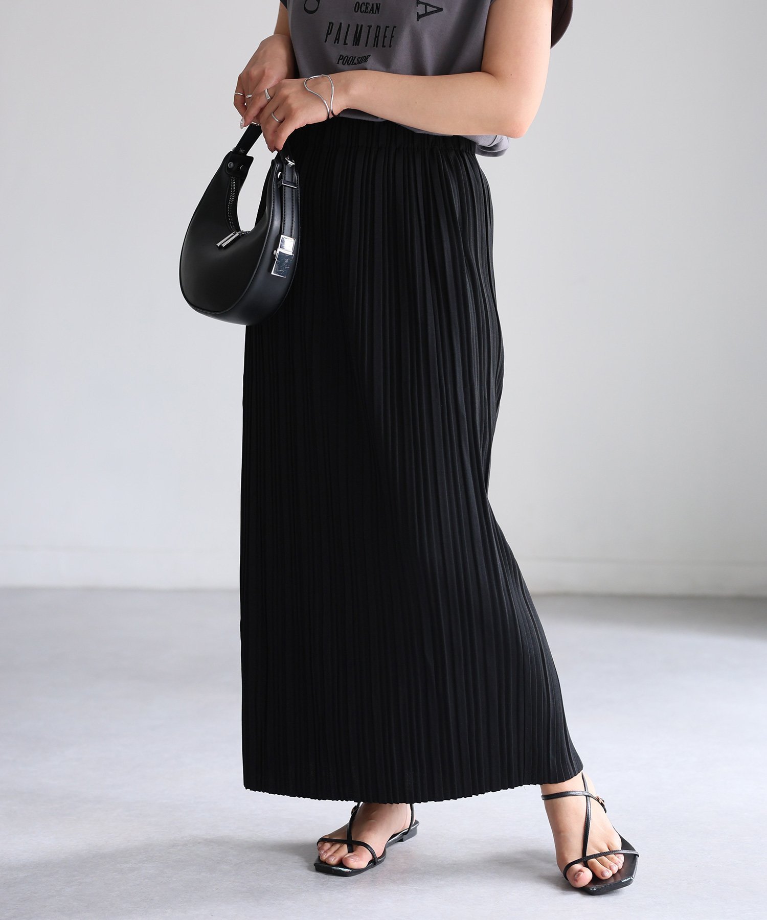 【リベリー/Riberry】のウエストゴムプリーツスカート 人気、トレンドファッション・服の通販 founy(ファニー) 　ファッション　Fashion　レディースファッション　Ladies' Fashion Online　スカート　Skirt　プリーツスカート　Pleated Skirts　キャップ　Cap　キャミソール　Camisole　サンダル　Sandals　スニーカー　Sneakers　タンク　Tank　プリーツ　Pleats　ベーシック　Basic　楽ちん　Easy　エレガント 上品　Elegant　 other-1|ID: prp329100004595735 ipo3291000000032656311