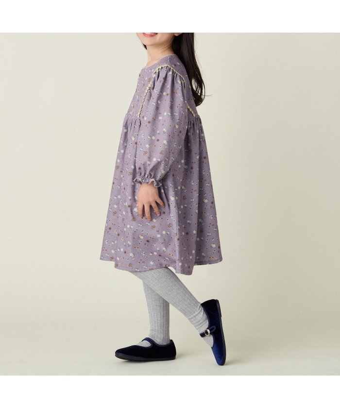 【ビームス/BEAMS / KIDS】のフラワー コーデュロイ ワンピース(90~150cm) インテリア・キッズ・メンズ・レディースファッション・服の通販 founy(ファニー) https://founy.com/ ファッション Fashion キッズファッション Fashion for Kids ワンピース Dresses コーデュロイ Corduroy, Cord Fabric フラワー Flower, Floral フレア Flare, Flared レース Lace, Lace Fabric A/W・秋冬 Autumn/Winter |ID: prp329100004595741 ipo3291000000033493262