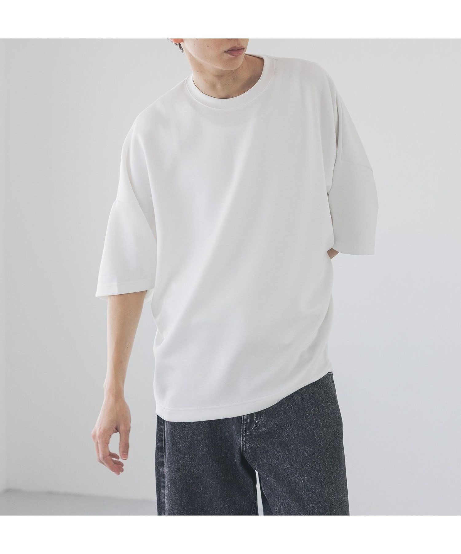 【ローリーズファーム/LOWRYS FARM】の【UNISEX】TRPUドルマンTシャツSS インテリア・キッズ・メンズ・レディースファッション・服の通販 founy(ファニー) 　ファッション　Fashion　レディースファッション　Ladies' Fashion Online　トップス・カットソー　Tops/Tshirt　シャツ/ブラウス　Shirts/Blouses　ロング / Tシャツ　T-Shirts　ユニセックス　Unisex　シンプル　Simple　トレンド　Trend　ホワイト05|ID: prp329100004595742 ipo3291000000032656412
