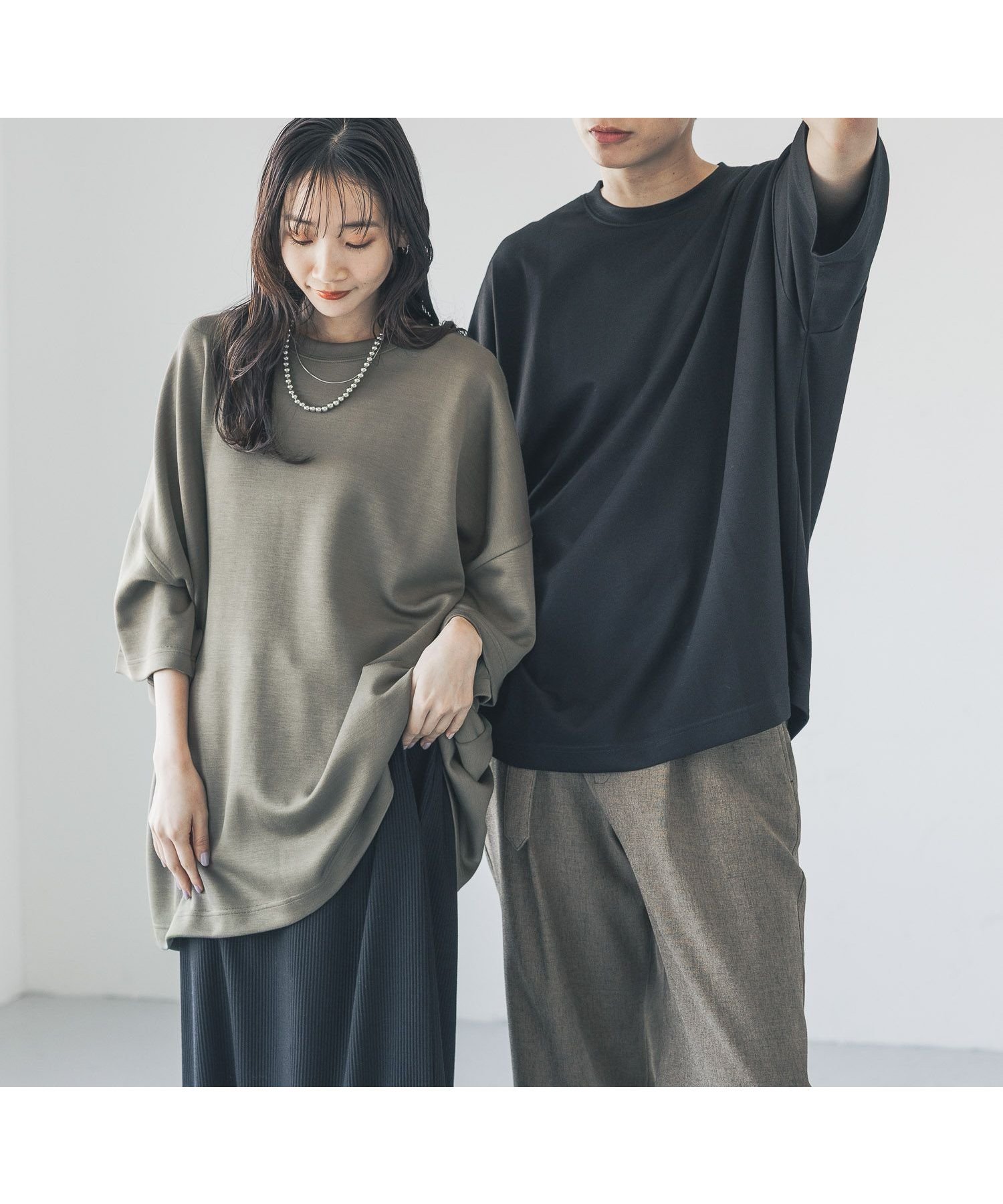 【ローリーズファーム/LOWRYS FARM】の【UNISEX】TRPUドルマンTシャツSS インテリア・キッズ・メンズ・レディースファッション・服の通販 founy(ファニー) 　ファッション　Fashion　レディースファッション　Ladies' Fashion Online　トップス・カットソー　Tops/Tshirt　シャツ/ブラウス　Shirts/Blouses　ロング / Tシャツ　T-Shirts　ユニセックス　Unisex　シンプル　Simple　トレンド　Trend　ブラウン55|ID: prp329100004595742 ipo3291000000032656419