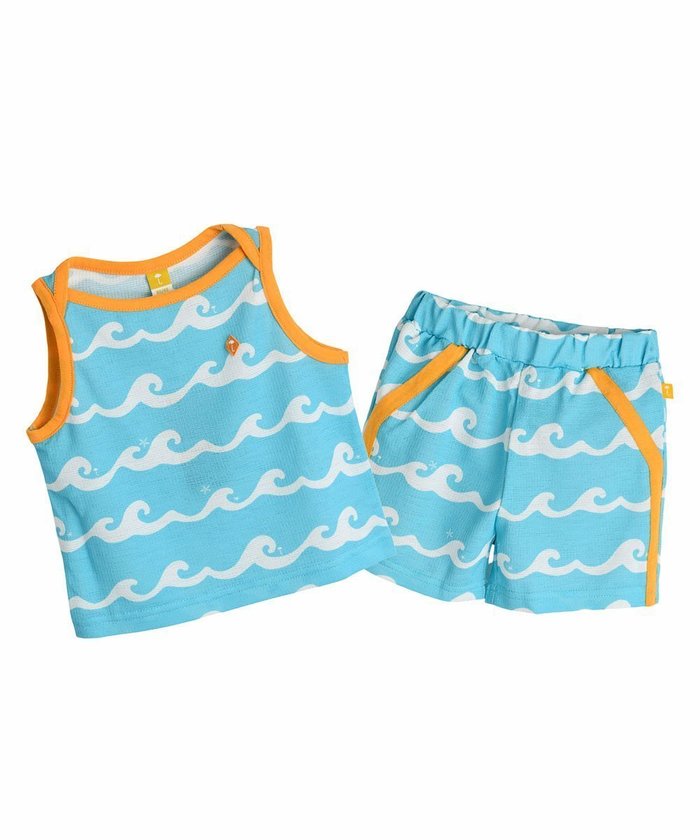 【モイモルン/moimoln / KIDS】の【セットアップ】サマーオーシャントップス パンツ インテリア・キッズ・メンズ・レディースファッション・服の通販 founy(ファニー) https://founy.com/ ファッション Fashion キッズファッション KIDS Children’s Clothing トップス・カットソー Tops/Tees/Kids ボトムス Bottoms/Kids セットアップ Setup/Kids トップス Tops グラフィック Graphic セットアップ Set Up ノースリーブ No Sleeve 夏 Summer |ID: prp329100004595747 ipo3291000000032656472