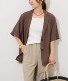【ジャーナルスタンダード レリューム/JOURNAL STANDARD relume】のシアーハーフスリーブジャケット ブラウン|ID: prp329100004595756 ipo3291000000032656600