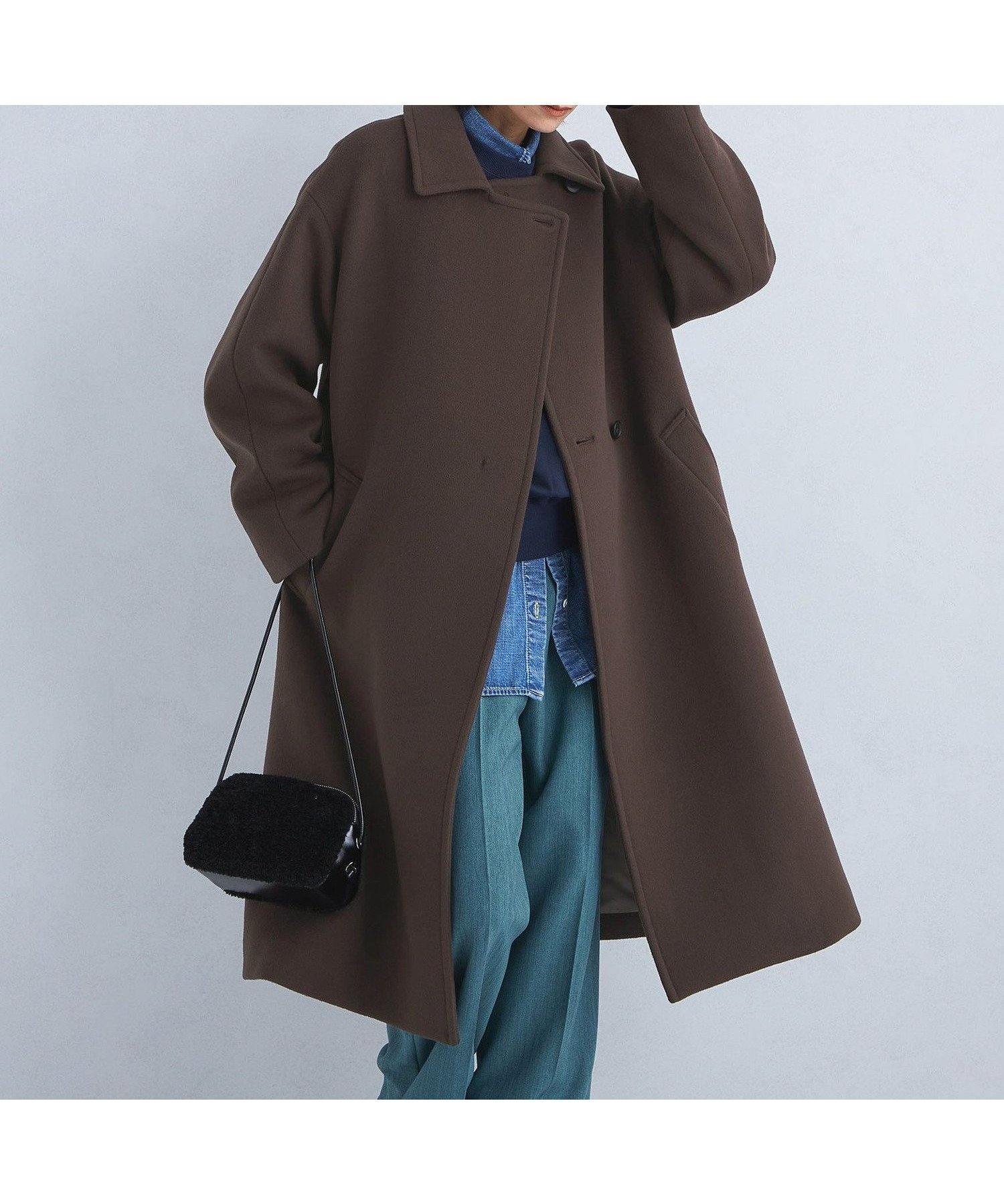 【その他のブランド/Other】の1_OF MINE W ステンカラー コート インテリア・キッズ・メンズ・レディースファッション・服の通販 founy(ファニー) 　ファッション　Fashion　レディースファッション　Fashion for Women　アウター　Coat / Outerwear Collection　コート・ロングコート・ピーコート　Long Coats, Peacoats & More　DK.BROWN|ID: prp329100004595759 ipo3291000000032656620
