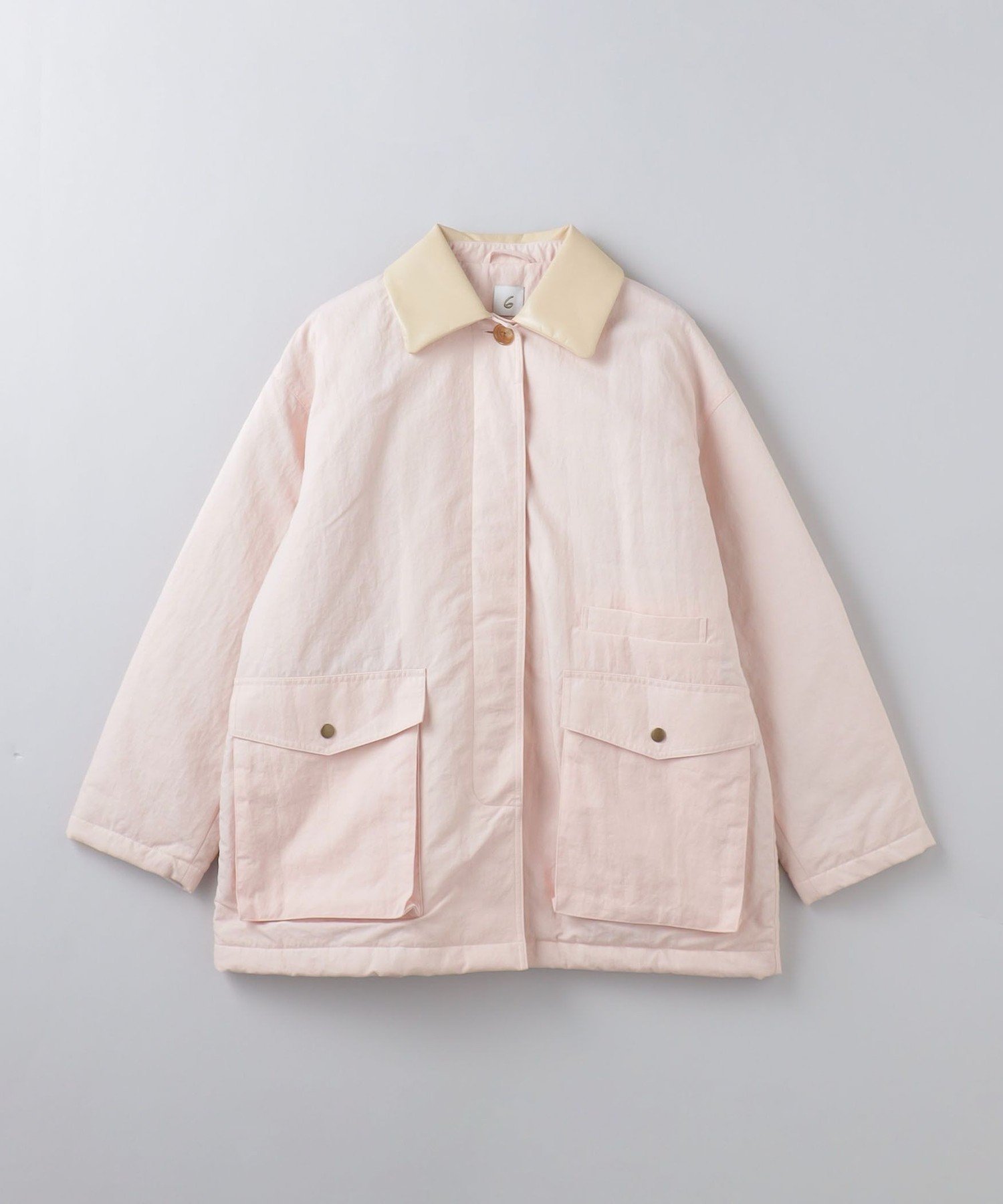 【その他のブランド/Other】の6(ROKU) ナイロン レザーカラー コート インテリア・キッズ・メンズ・レディースファッション・服の通販 founy(ファニー) 　ファッション　Fashion　レディースファッション　Fashion for Women　アウター　Coat / Outerwear Collection　コート・ロングコート・ピーコート　Long Coats, Peacoats & More　エレガント 上品　Elegant　トレンド　Trend, Trending Now　冬　Winter / This Winter　LT.PINK|ID: prp329100004595761 ipo3291000000032656638
