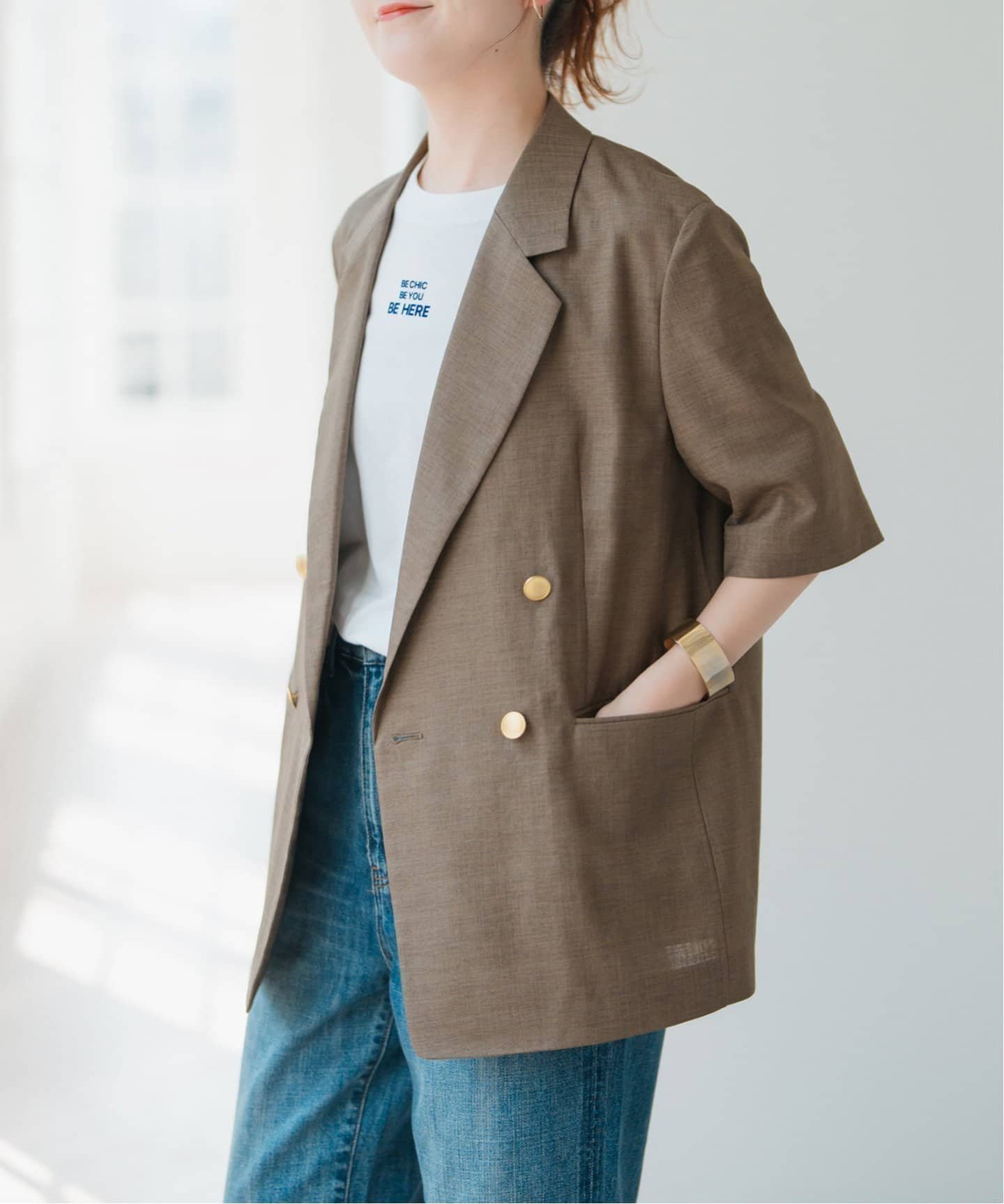 【スピック&スパン/Spick & Span】の《追加2 》ライトドライクロスハーフスリーブジャケット 人気、トレンドファッション・服の通販 founy(ファニー) 　ファッション　Fashion　レディースファッション　Fashion for Women　アウター　Coat / Outerwear Collection　レディースジャケット・軽アウター　Jackets　再入荷　Restock / Back in Stock　 other-1|ID: prp329100004595763 ipo3291000000032656660