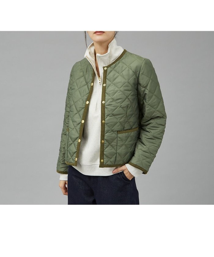 【カリテ/qualite】の【TRADITIONAL WEATHERWEAR】キルティングノーカラーブルゾン インテリア・キッズ・メンズ・レディースファッション・服の通販 founy(ファニー) https://founy.com/ ファッション Fashion レディースファッション Fashion for Women アウター Coat / Outerwear Collection ブルゾンジャケット・スポーティアウター Blouson Jackets キルティング Quilted, Quilting コレクション Collection, Seasonal Line シンプル Simple, Minimal 軽量 Lightweight, Ultra Light |ID: prp329100004595769 ipo3291000000032656708