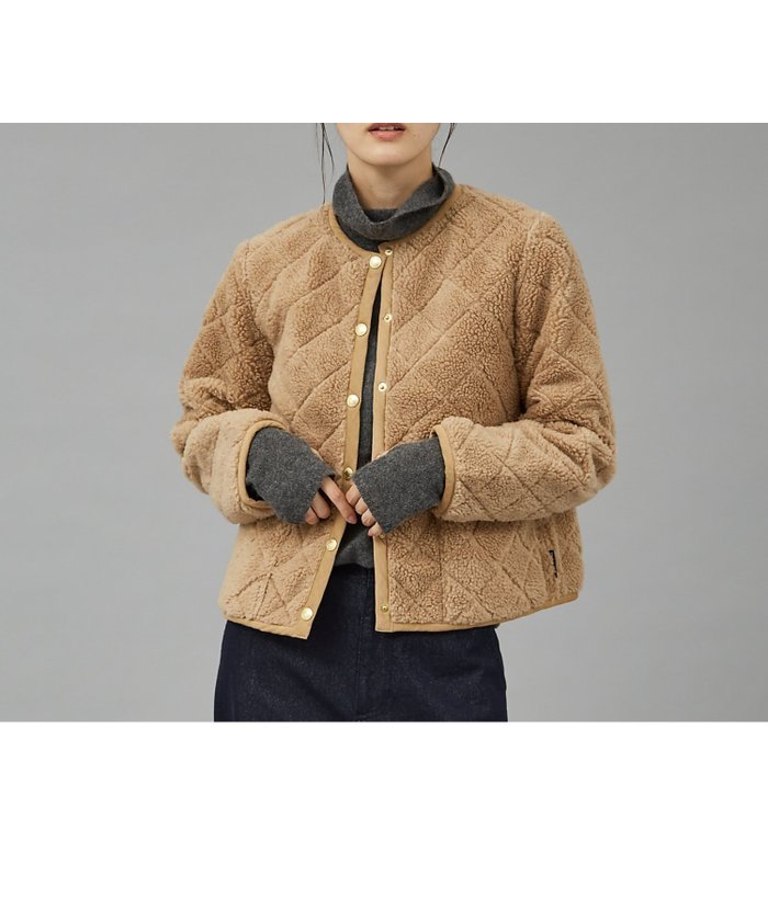 【カリテ/qualite】の【TRADITIONAL WEATHERWEAR】キルティングボアブルゾン インテリア・キッズ・メンズ・レディースファッション・服の通販 founy(ファニー) https://founy.com/ ファッション Fashion レディースファッション Fashion for Women アウター Coat / Outerwear Collection ブルゾンジャケット・スポーティアウター Blouson Jackets キルティング Quilted, Quilting コレクション Collection, Seasonal Line シンプル Simple, Minimal ブルゾン Blouson, Bomber Jacket リラックス Relax, Relaxed Fit |ID: prp329100004595777 ipo3291000000032656748