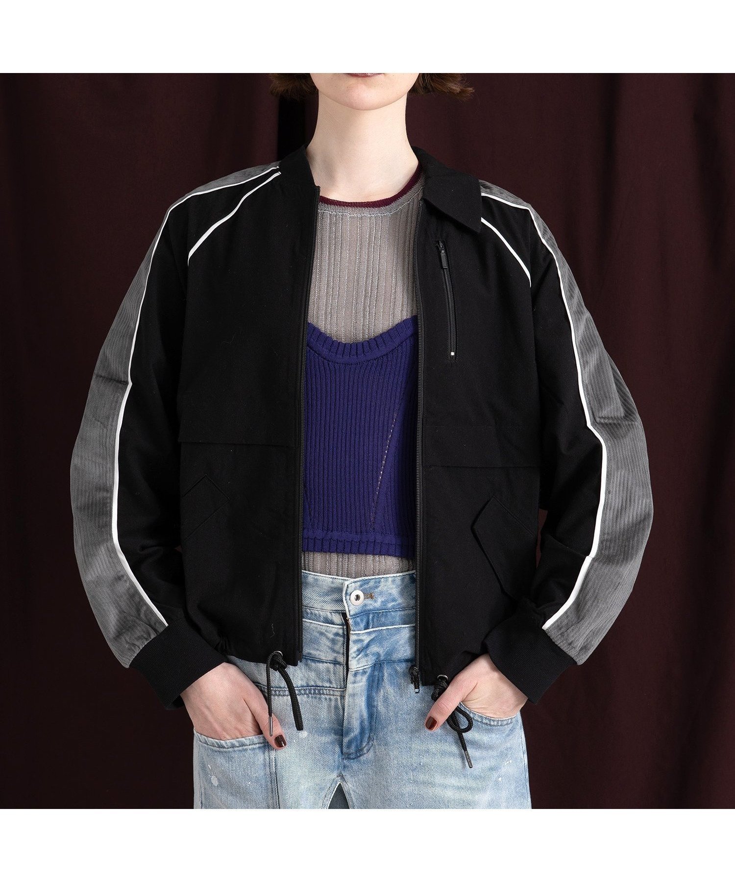 【アウラアイラ/AULA AILA】のSLEEVE LINE LIGHT BLOUSON インテリア・キッズ・メンズ・レディースファッション・服の通販 founy(ファニー) 　ファッション　Fashion　レディースファッション　Fashion for Women　アウター　Coat / Outerwear Collection　ブルゾンジャケット・スポーティアウター　Blouson Jackets　冬　Winter / This Winter　A/W・秋冬　Autumn/Winter　BLACK|ID: prp329100004595789 ipo3291000000032656870