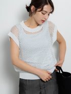 【テチチ/Te chichi】のラメメッシュニットベスト シルバー|ID: prp329100004595791 ipo3291000000032656892