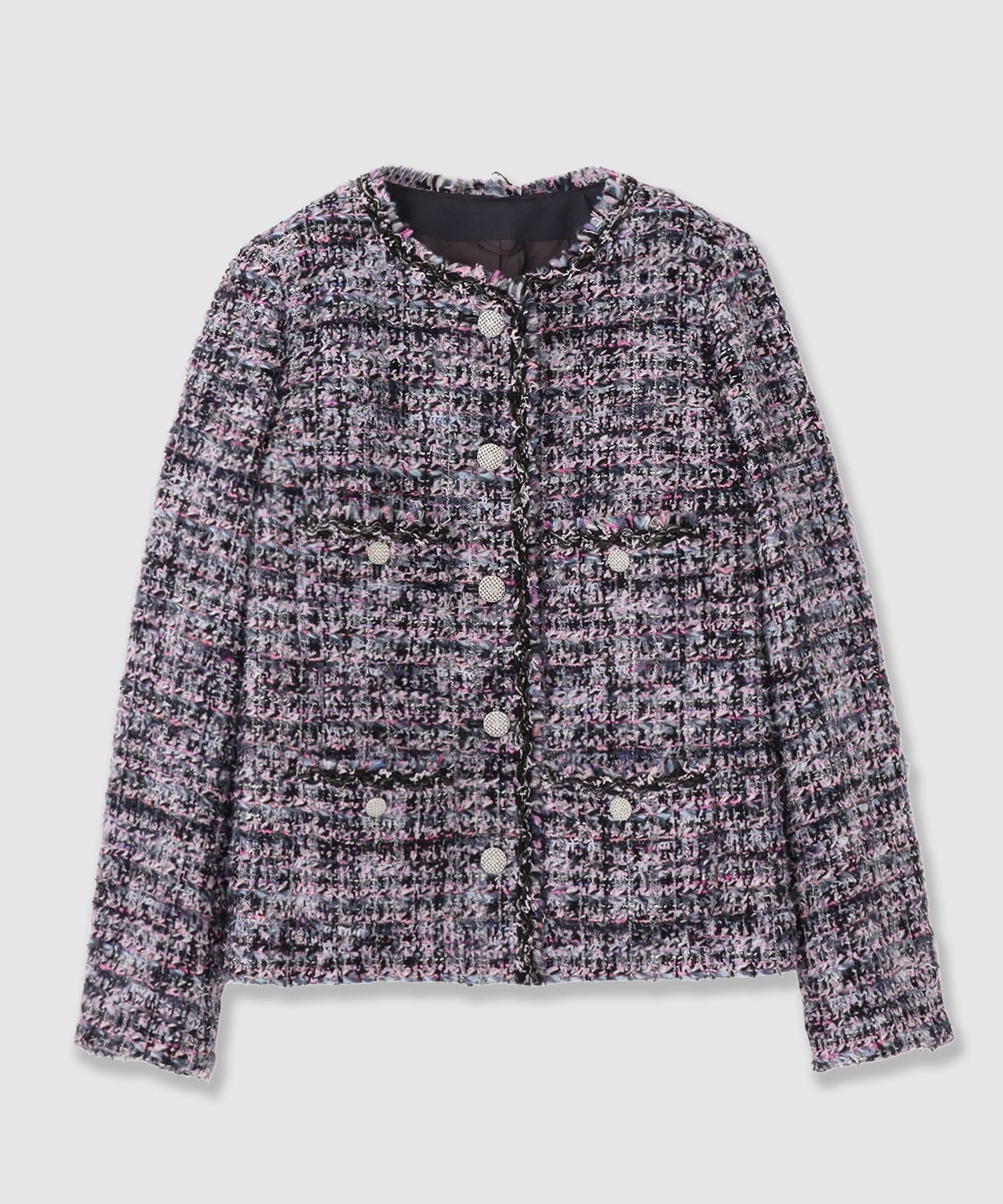 【アナイ/ANAYI】のミックスツイードクルージャケット 人気、トレンドファッション・服の通販 founy(ファニー) 　ファッション　Fashion　レディースファッション　Ladies' Fashion Online　アウター　Coat Outerwear　ジャケット　Jackets　ウォーム　Worm　シルバー　Silver　ジャケット　Jacket　ツイード　Tweed　フランス　France　ブレード　Blade　ポケット　Pocket　メタル　Metal　モノトーン　Monotone　ラグジュアリー　Luxury　A/W・秋冬　Aw・Autumn/Winter・Fw・Fall-Winter　 other-1|ID: prp329100004595794 ipo3291000000032656906