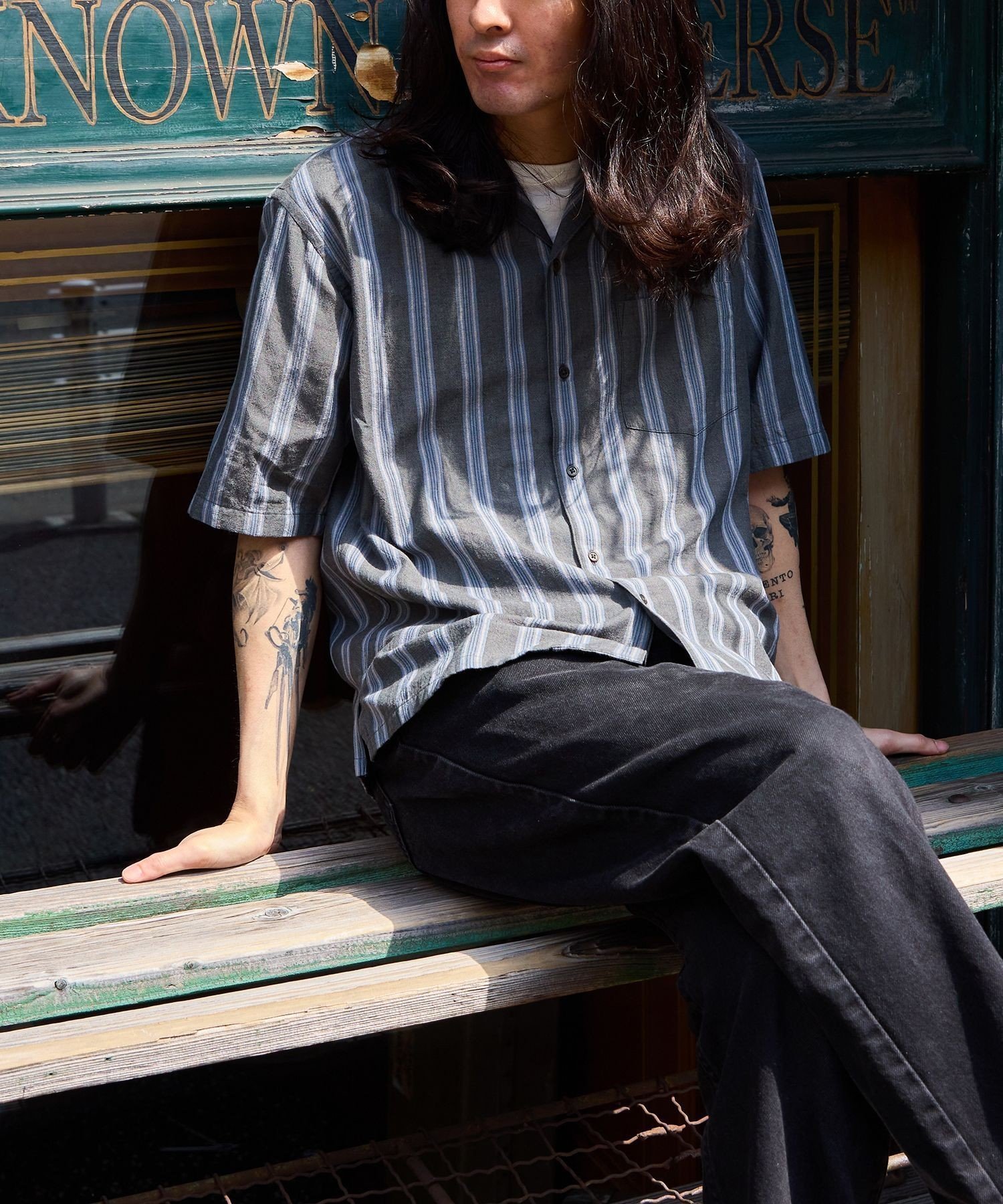 【アダムエロペ /ADAM ET ROPE' / MEN】の【WILD LIFE TAILOR】カディコットン ハーフスリーブ オープンカラーシャツ インテリア・キッズ・メンズ・レディースファッション・服の通販 founy(ファニー) 　ファッション　Fashion　メンズファッション　Men's Style Online　スリーブ　Sleeve　ネップ　Nep Yarn　ハーフ　Half　リラックス　Relax　夏　Summer　グレー(07)|ID: prp329100004595889 ipo3291000000032657709