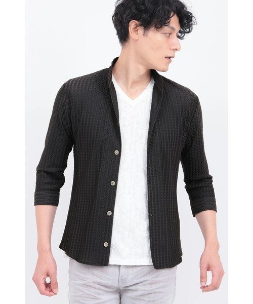 【トルネードマート/TORNADO MART / MEN】のTORNADO MARTテトラタックJQ7分袖シャツ インテリア・キッズ・メンズ・レディースファッション・服の通販 founy(ファニー) https://founy.com/ ファッション Fashion メンズファッション Men's Style Online イタリア Italy コンパクト Compact ショート Short ジャカード Jacquard ジャージー Jersey スタイリッシュ Stylish |ID: prp329100004595900 ipo3291000000032657807