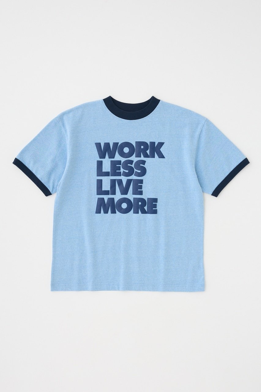 【マウジー/moussy】のSLOGAN ビッグ TEE インテリア・キッズ・メンズ・レディースファッション・服の通販 founy(ファニー) 　ファッション　Fashion　レディースファッション　Ladies' Fashion Online　おすすめ　Recommend　クラシカル　Classical　ショート　Short　スラックス　Slacks　ビッグ　Big　ルーズ　Loose　人気　Popularity　今季　This Season　再入荷　Restock/Back In Stock/Re Arrival　L/BLU1|ID: prp329100004595929 ipo3291000000032658024