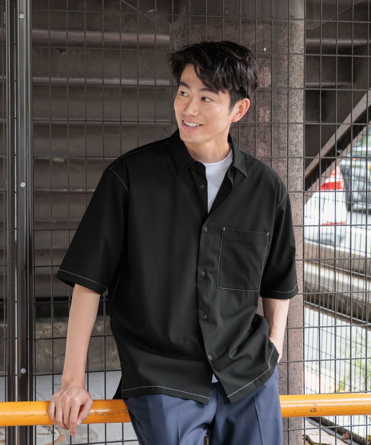 【グローバルワーク/GLOBAL WORK / MEN】のアーバンシャツAIR/5分袖/288177 人気、トレンドファッション・服の通販 founy(ファニー) 　ファッション　Fashion　メンズファッション　Men's Style Online　おすすめ　Recommend　サマー　Summer　ストレッチ　Stretch　セットアップ　Set Up　ボックス　Box　リラックス　Relax　夏　Summer　羽織　Haori　 other-1|ID: prp329100004595937 ipo3291000000032658101