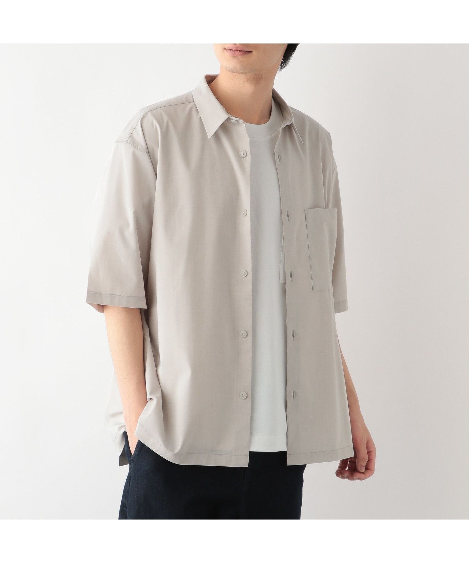 【グローバルワーク/GLOBAL WORK / MEN】のアーバンシャツAIR/5分袖/288177 インテリア・キッズ・メンズ・レディースファッション・服の通販 founy(ファニー) 　ファッション　Fashion　メンズファッション　Men's Style Online　おすすめ　Recommend　サマー　Summer　ストレッチ　Stretch　セットアップ　Set Up　ボックス　Box　リラックス　Relax　夏　Summer　羽織　Haori　アイボリー08|ID: prp329100004595937 ipo3291000000032658103