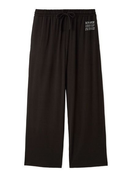 【ジェラートピケ オム/GELATO PIQUE HOMME / MEN】の【JOEL ROBUCHON】【HOMME】ワンポイントロングパンツ インテリア・キッズ・メンズ・レディースファッション・服の通販 founy(ファニー) 　ファッション　Fashion　メンズファッション　Men's Style Online　ボトムス　Bottoms/Men　おすすめ　Recommend　なめらか　Smooth　カットソー　Cut And Sew　シンプル　Simple　プリント　Print　ロング　Long　皿　Dish　BLK[009]|ID: prp329100004595990 ipo3291000000032658600