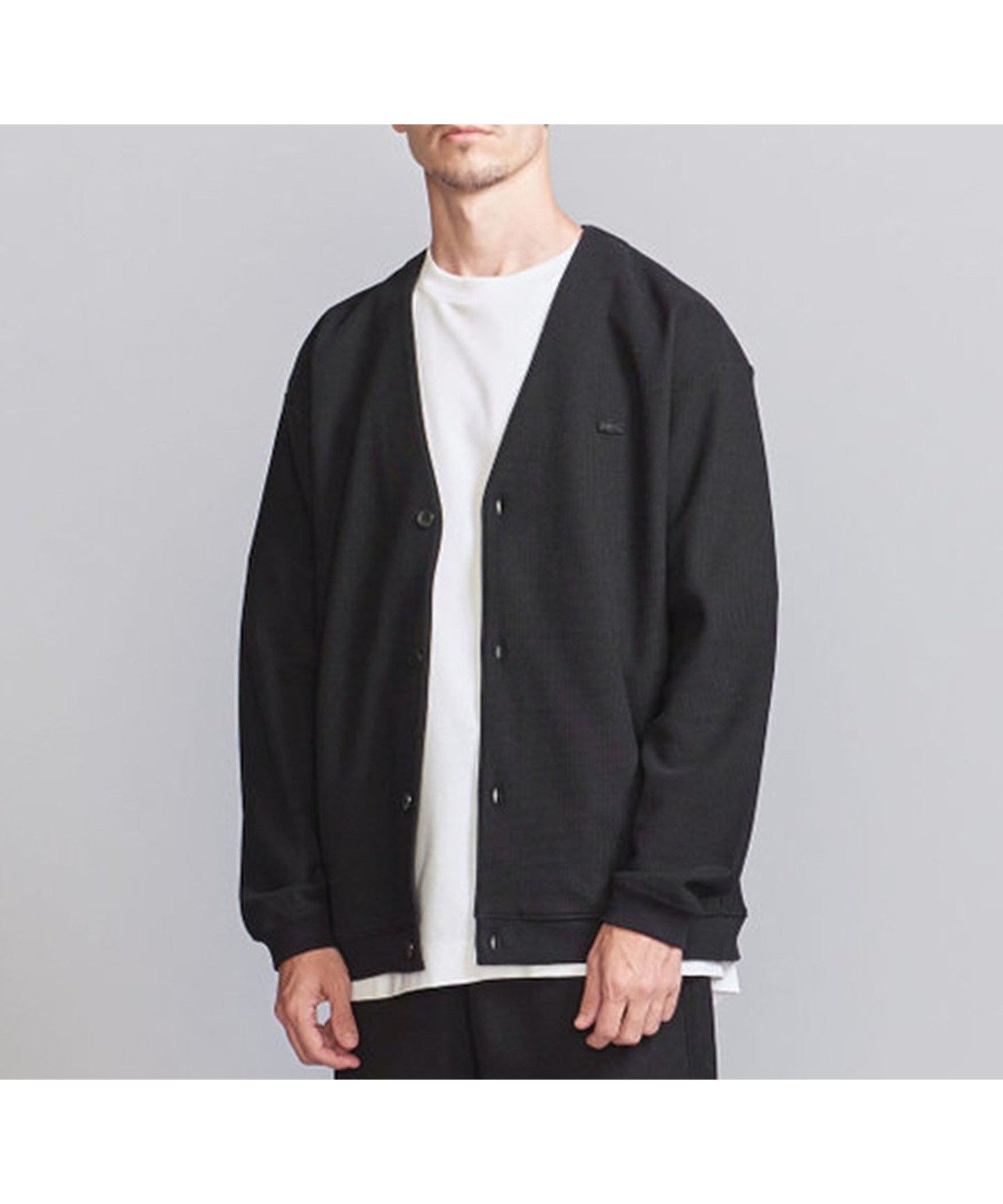 【その他のブランド/Other】のLACOSTE for BEAUTY YOUTH 1トーン カーディガン インテリア・キッズ・メンズ・レディースファッション・服の通販 founy(ファニー) 　ファッション　Fashion　メンズファッション　Fashion for Men　カーディガン　Cardigan, Knitwear　ポケット　Pocket, Pocket Detail　エレガント 上品　Elegant　別注　Limited Edition, Custom Order　鹿の子　Piqué, Kanoko Fabric　BLACK|ID: prp329100004596016 ipo3291000000033472874