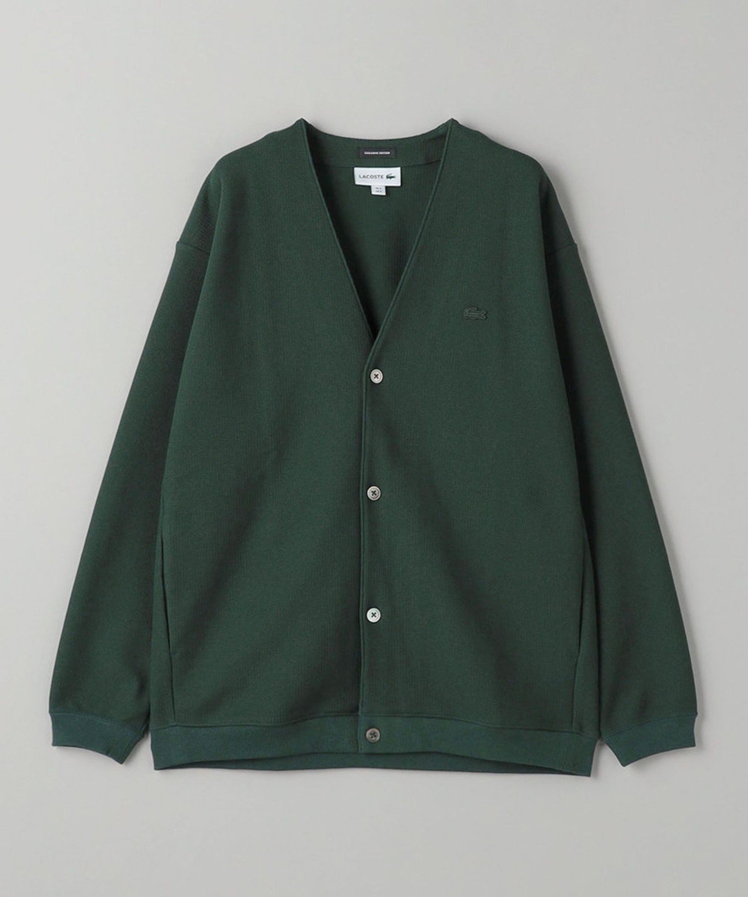 【その他のブランド/Other】のLACOSTE for BEAUTY YOUTH 1トーン カーディガン インテリア・キッズ・メンズ・レディースファッション・服の通販 founy(ファニー) 　ファッション　Fashion　メンズファッション　Fashion for Men　カーディガン　Cardigan, Knitwear　ポケット　Pocket, Pocket Detail　エレガント 上品　Elegant　別注　Limited Edition, Custom Order　鹿の子　Piqué, Kanoko Fabric　DK.GREEN|ID: prp329100004596016 ipo3291000000033472876