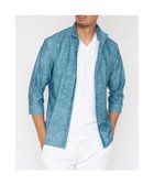 【トルネードマート/TORNADO MART / MEN】のHIGH STREETメランジプリントショートウイング7分袖シャツ ブルー|ID: prp329100004596033 ipo3291000000032659178