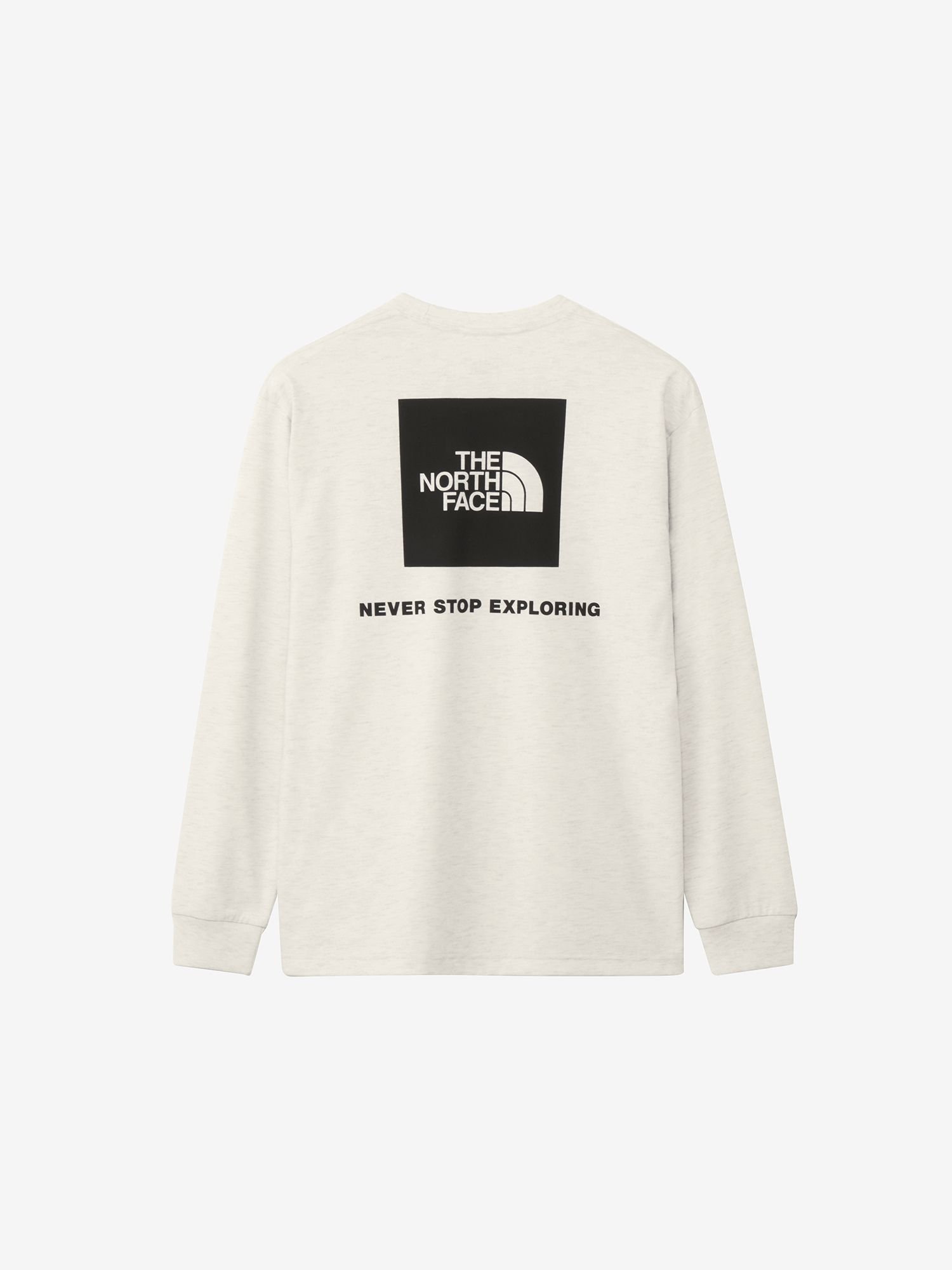 【ザ ノース フェイス/THE NORTH FACE / MEN】のロングスリーブバックスクエアロゴティー(メンズ) インテリア・キッズ・メンズ・レディースファッション・服の通販 founy(ファニー) 　ファッション　Fashion　メンズファッション　Men's Style Online　スクエア　Square　メンズ　Mens　長袖　Long Sleeve　ホワイトミックスグレー|ID: prp329100004596044 ipo3291000000032659356