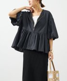 【マイカ ディール/MICA & DEAL】のペプラムボリュームシャツブルゾン BLACK|ID: prp329100004596057 ipo3291000000032659513