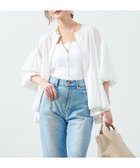 【マイカ ディール/MICA & DEAL】のペプラムボリュームシャツブルゾン OFF WHITE|ID: prp329100004596057 ipo3291000000032659517