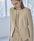 【エポカ/EPOCA】のコンパクトダブルクロス ノーカラージャケット ベージュ|ID: prp329100004596070 ipo3291000000032659758