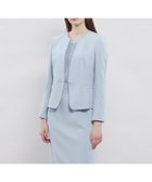 【エポカ/EPOCA】のコンパクトダブルクロス ノーカラージャケット サックス|ID: prp329100004596070 ipo3291000000032659759