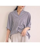 【コムサイズム/COMME CA ISM】のスキッパー Tブラウス ホワイト×ネイビー|ID: prp329100004596074 ipo3291000000032738241